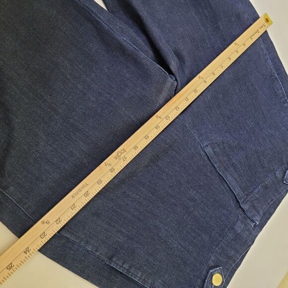 NEW 16 WIDE LEG LIZ CLAIRBORNE DARK WASH MID RISE TROUSERS JEANS 1X NWT - Picture 3 of 13
